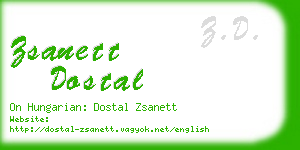 zsanett dostal business card